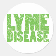 Lyme Green "Lyme Disease" design with ticks Sticker