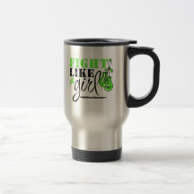 Lymphoma Awareness Fight Like a Girl Coffee Mugs