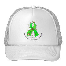 Lymphoma Awareness Non-Hodgkins FLOWER RIBBON 1 Trucker Hat