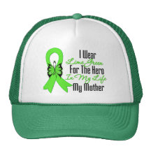 Lymphoma Cancer Ribbon My Hero My Mother Hat