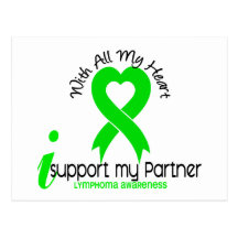 LYMPHOMA I Support My Partner Postcards