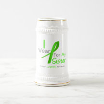 Lymphoma I Wear Lime Green For My Sister Mug
