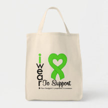 Lymphoma Lime Green Non Hodgkins Support Canvas Bag