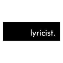 lyricist. business card