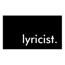 lyricist. business card