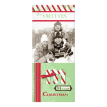 M is for Merry Tall Card Invitation
