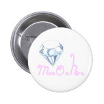 M.O.H Diamond Pink Lettering Pin