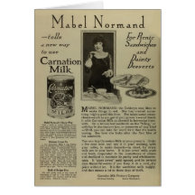 Mabel Normand 1918 magazine ad card
