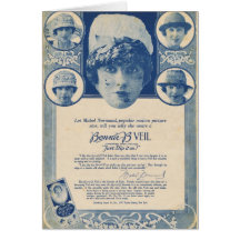 Mabel Normand 1918 Veil  Advertisement Card