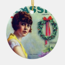 Mabel Normand Christmas Magazine cover Christmas Ornaments