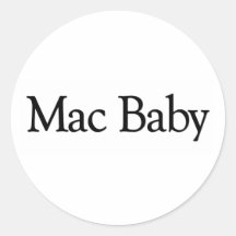 Mac Baby Round Stickers