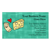 Mac Loves Cheese, Funny Cute Macaroni + Cheese Business Card