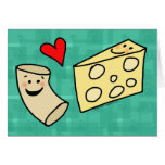 Mac Loves Cheese, Funny Cute Macaroni + Cheese Greeting Cards