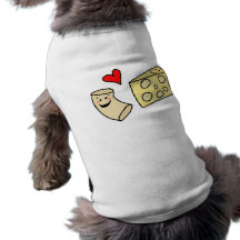 Mac Loves Cheese, Funny Cute Macaroni + Cheese Doggie Shirt