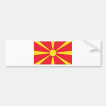 Macedonian Flag Bumper Stickers
