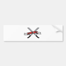 Machete Chops Logo Bumper Sticker