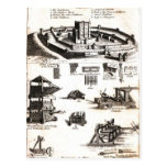 Machines of War and Castle Diagram Post Card