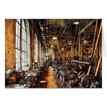 Machinist - Machine Shop Circa 1900's Greeting Card
