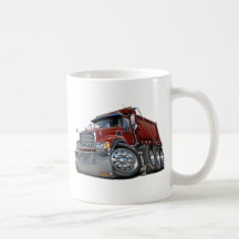 Mack Dump Truck Maroon Coffee Mug