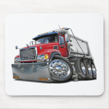Mack Dump Truck Red-White Mousepads