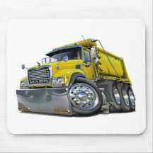 Mack Dump Truck Yellow Mousepads