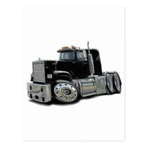 Mack Superliner Black Truck Postcard