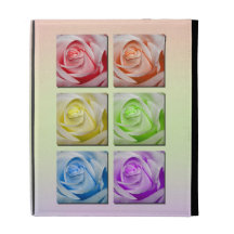 Macro Rainbow Roses iPad Case