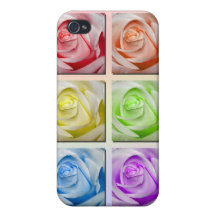 Macro Rainbow Roses iPhone 4/4S Covers