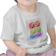 Macro Rainbow Roses Tees