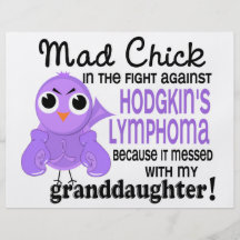 Mad Chick 2 Granddaughter Hodgkin's Lymphoma Flyer Design