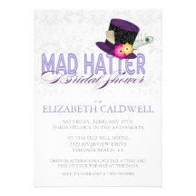 Mad Hatter Bridal Shower Invitation