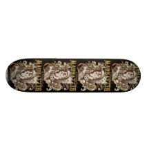 Mad Hatter Carnivale Style (Gold Version) Skateboard