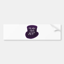 Mad Hatter - Purple Bumper Stickers