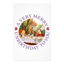 Mad Hatter Says a Very Merry Unbirthday to You! Stationery