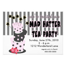 Mad Hatter Tea Party Personalized Announcement