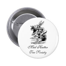 Mad Hatter Tea Society Buttons