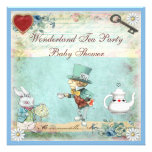 Mad Hatter Wonderland Tea Party Baby Shower Custom Invitations