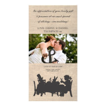 Mad Hatters Tea Party Wedding Thank You Photo Card