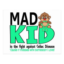 Mad Kid Celiac Disease Post Cards