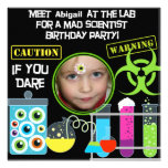 Mad Scientist Birthday Party Invitations