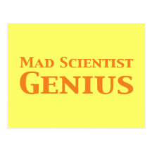 Mad Scientist Genius Postcards