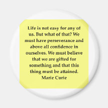 Madam Curie quote Magnet