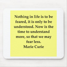 Madam Curie quote Mousepads