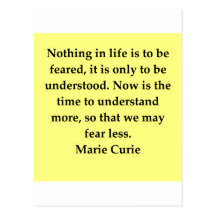 Madam Curie quote Post Card