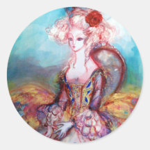 MADAME POMPADOUR ROUND STICKER