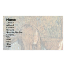 Madame Poupoul Toilet,  By Toulouse-Lautrec Henri Business Card Templates