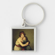 Madame Vigee-Lebrun and her Daughter Keychain