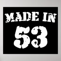Made In 1953 Print