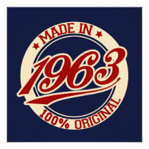 Made In 1963 Custom Announcements