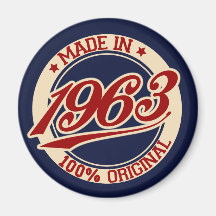 Made In 1963 Refrigerator Magnets